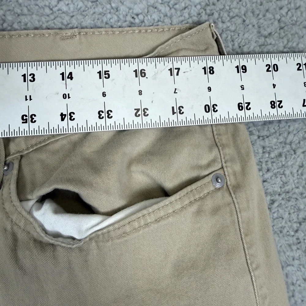 Levis 514 Straight Fit Pants Mens 36x30 Tan Khaki Cotton Stretch Trousers